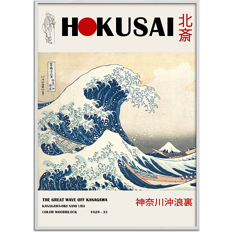 Citatplakat Great wave, Hokusai - 50x70 cm 1 stk.