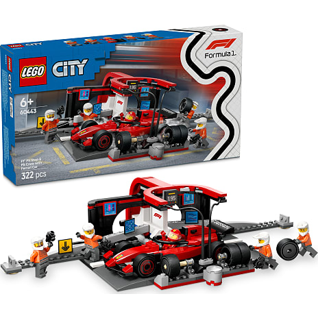 LEGO City F1 pitstop og pitcrew med Ferrari-bil 60443 1 stk.