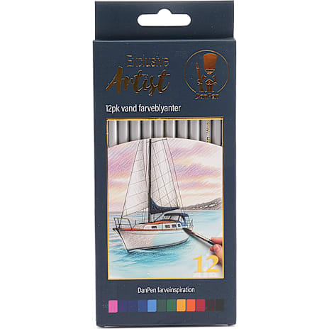 Danpen artist vand farveblyanter 12-pak 1 stk.