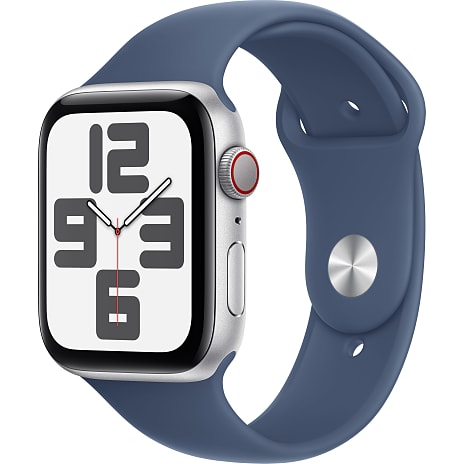 Apple Watch SE (2024) 44 mm Cell M/L Silver Aluminium Sport Band