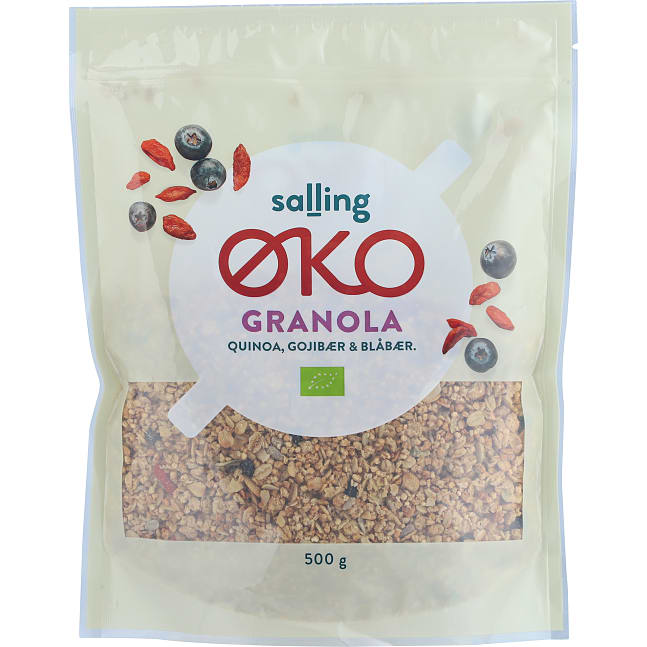Granola m. quinoa, gojibær og blåbær øko