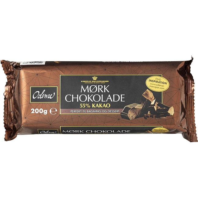 Mørk chokoladeplade 55% kakao