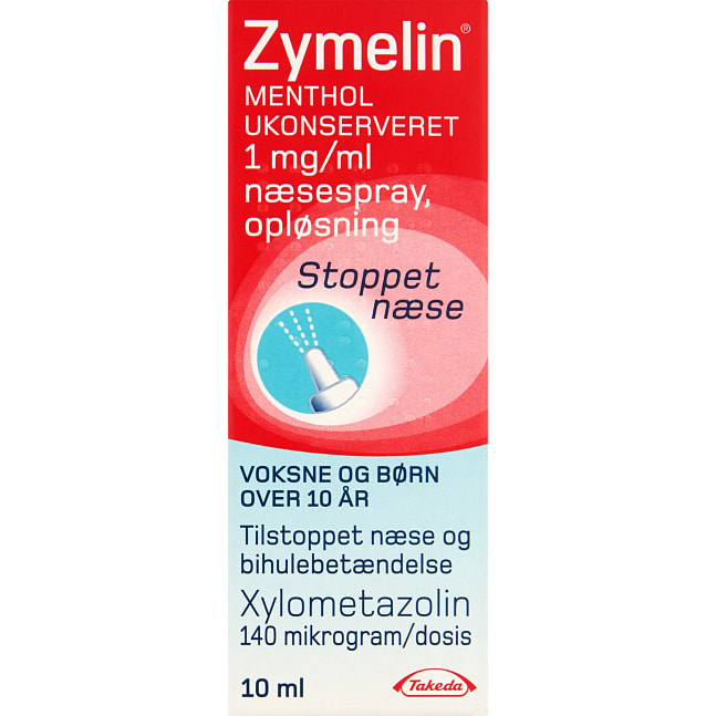 Næsespray mod tilstoppet næse m. menthol  0,5 mg/ml