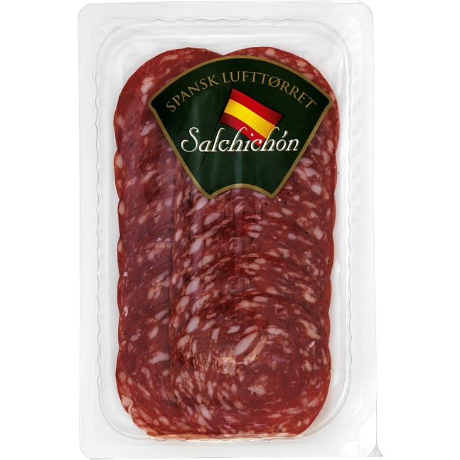 Lufttørret spansk salami i skiver