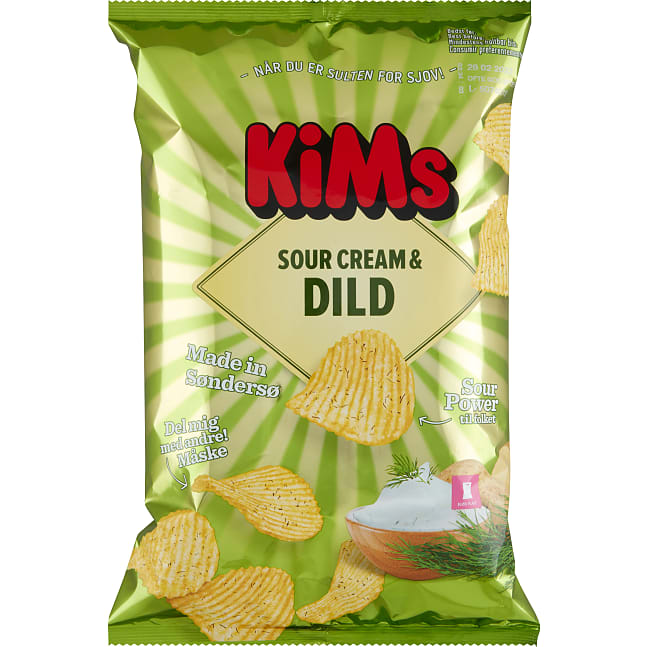 Chips m. sour cream og dild