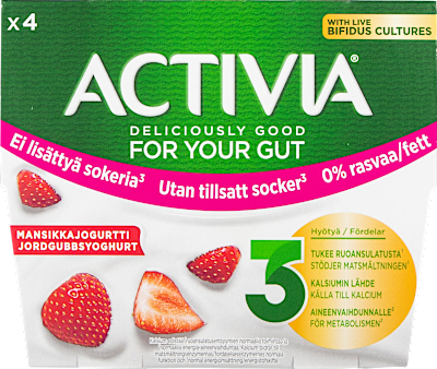 JORDBÆR YOGHURT 4PK ACTIVIA
