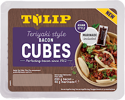 Bacon Cubes Teriyaki Tulip