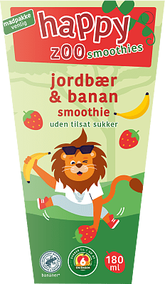 Smoothie M/ Jordbær Happy Zoo