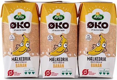 6X MÆLK M. BANAN ARLA ØKO
