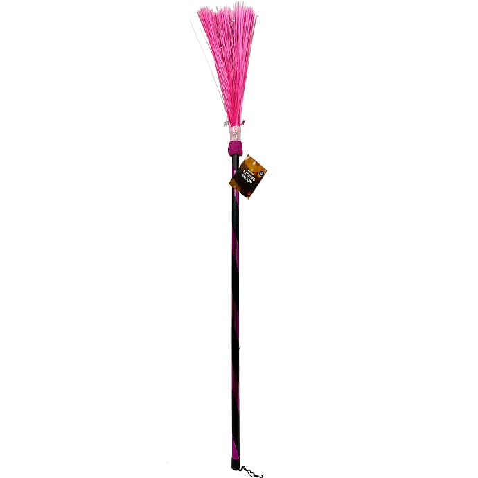 Halloween heksekost L: 80 cm - flere varianter - assorteret