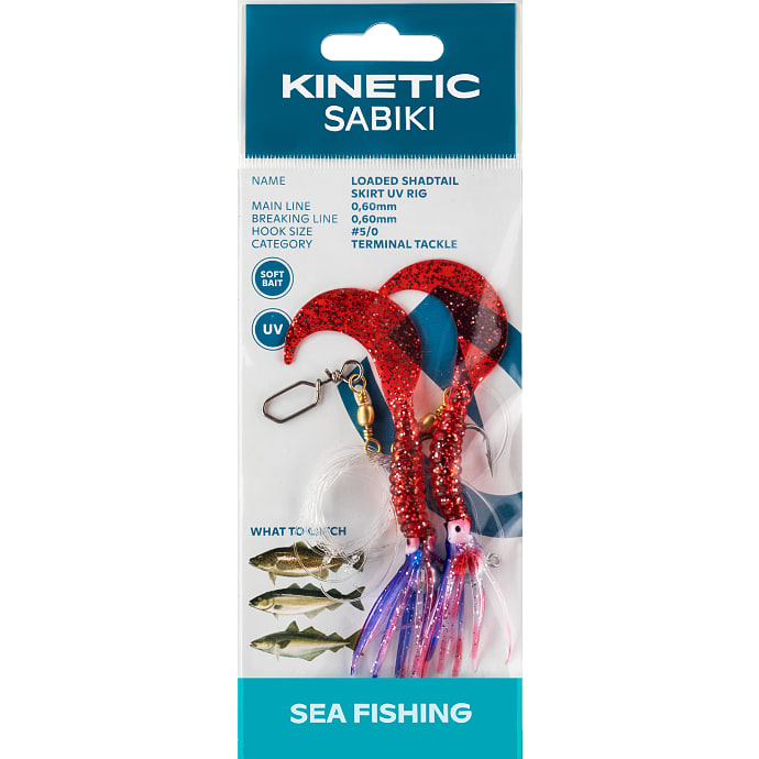 Kinetic Sabiki Loaded Shadtail Skirt UV Forfang