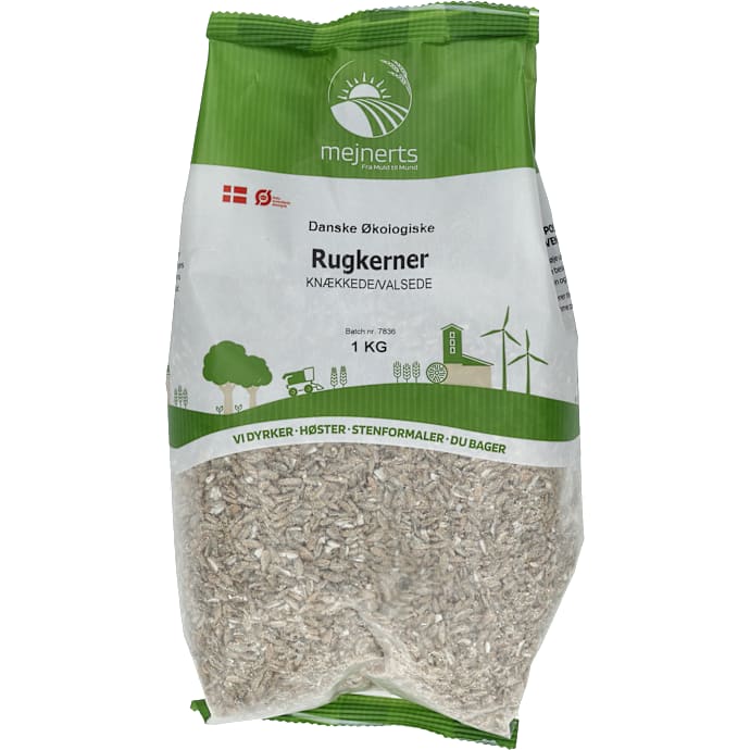 Knækkede og valsede rugkerner øko