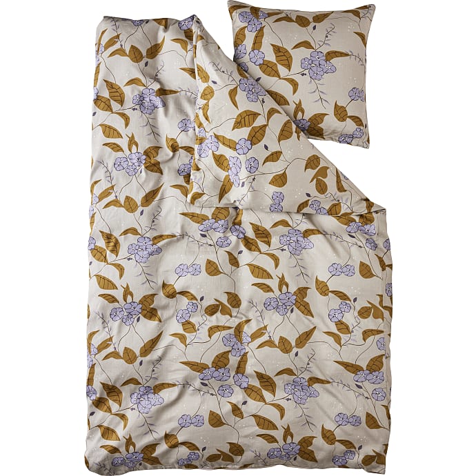 MAISON sengetøj 140x220 cm - brun blomst