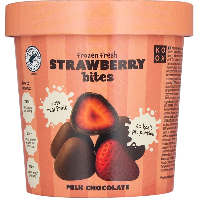 KoKo Frosne jordbær med mælkechokolade