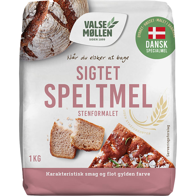 Valsemøllen Sigtet Speltmel 1 kg