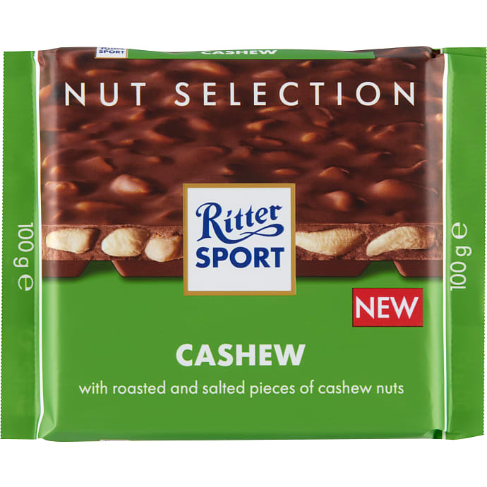Ritter Sport Mælkechokolade med Cashewnødder 100 g