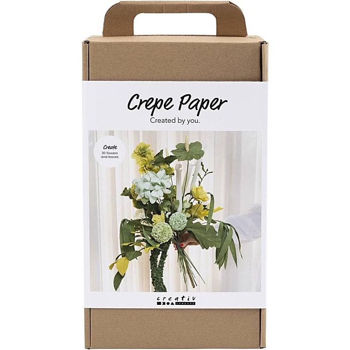 Creativ Company dekorationssæt - crepeblomster