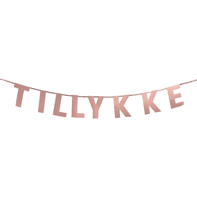 Salling Guirlande Tillykke 2,5 m Rosegold