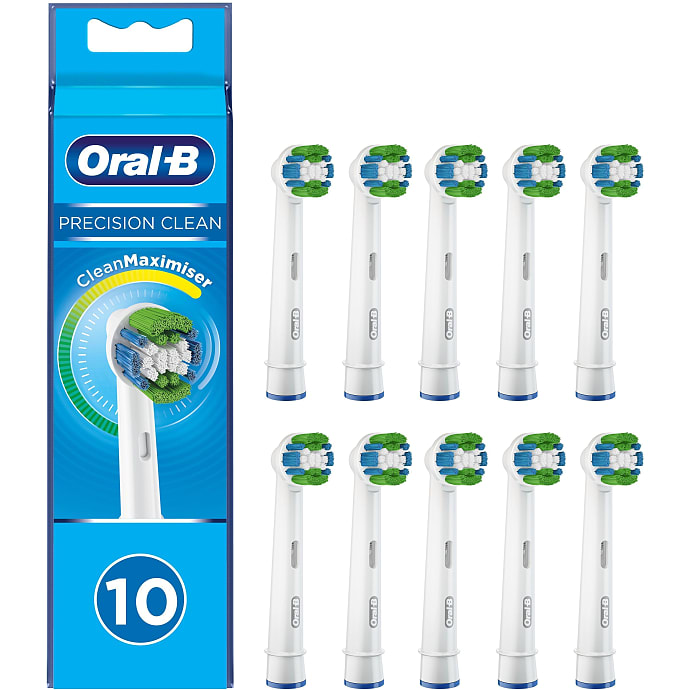 Oral-B Precision Clean tandbørstehoveder 10-pak - hvid