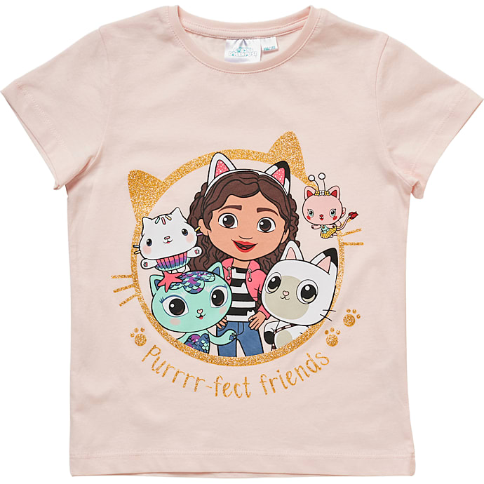 Gababy's Dollhouse børne T-shirt str. 110/116 - lyserød