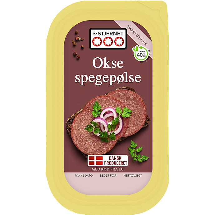 3-Stjernet Oksespegepølse i skiver 80 g