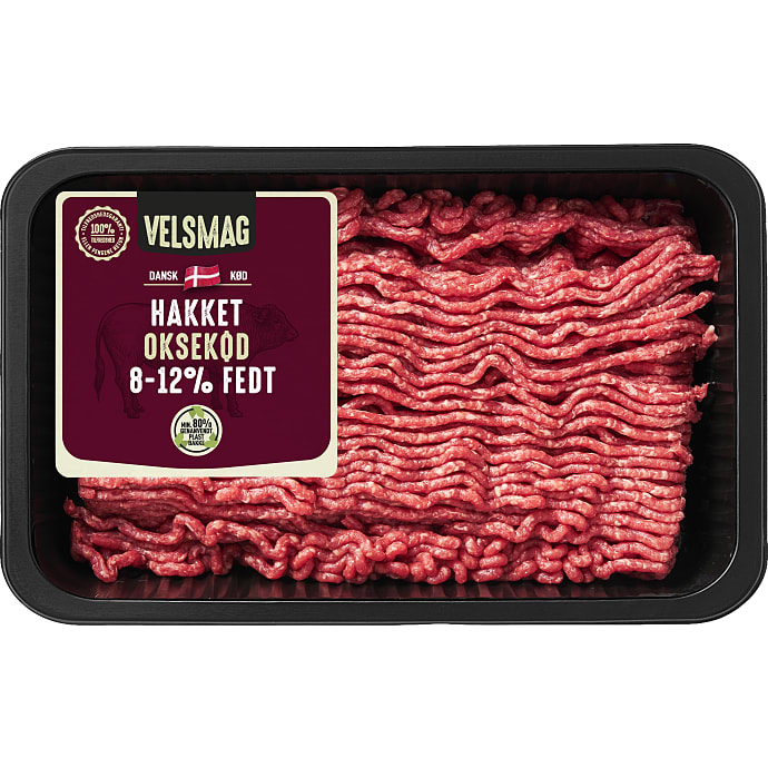 Hakket oksekød 8-12% fedt
