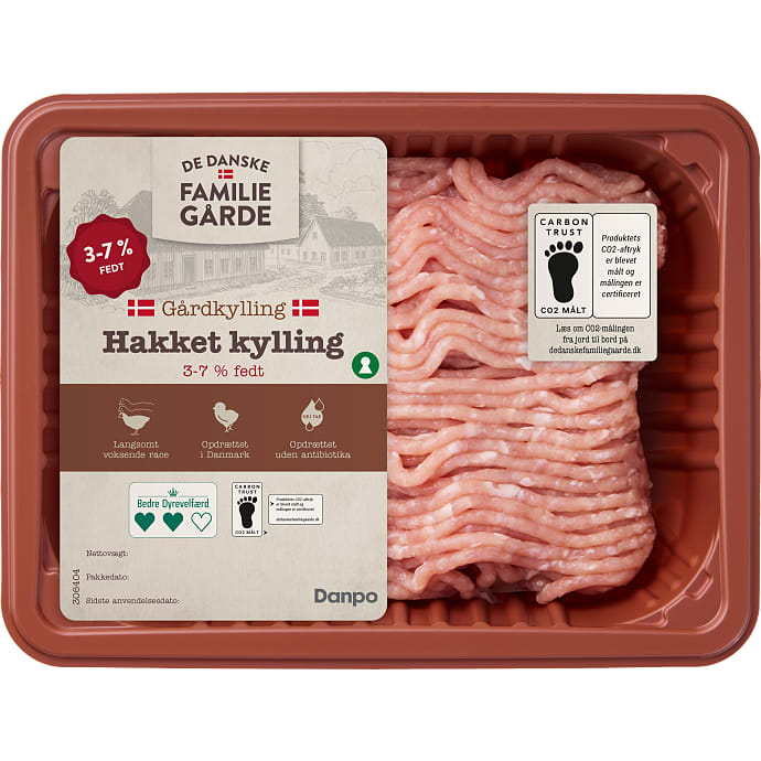 Hakket kyllingekød 3-7% fedt