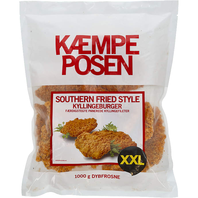 Kæmpeposen Southern Fried Style Kyllingeburger