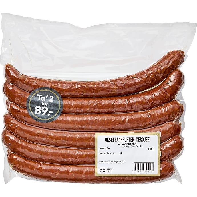 Oksefrankfurter Merquez