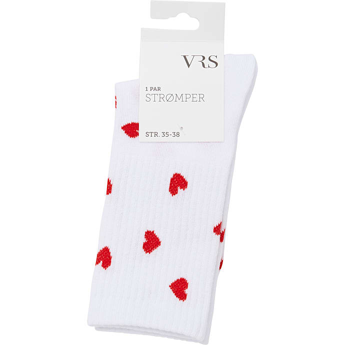 VRS dame tennisstrømper str. 39/42 - hvid