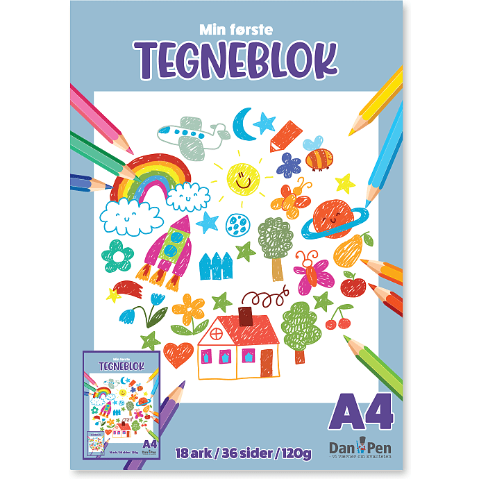 Danpen tegneblok A4 36 sider