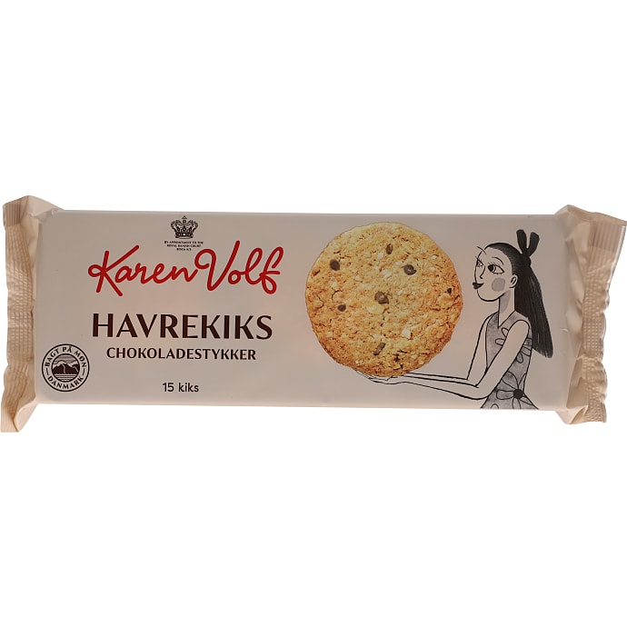 Havrekiks m. chokoladestykker
