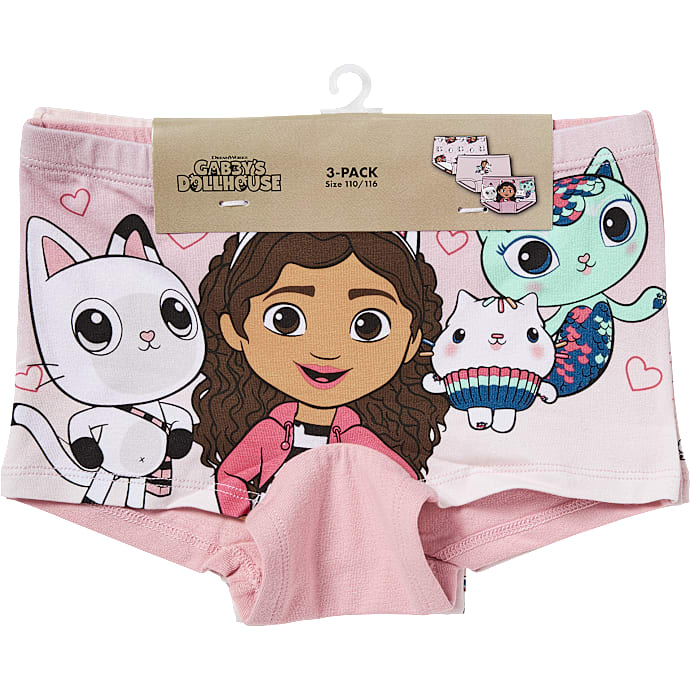 Gabbys Dukkehus 3-pak hipster str. 98/104 - rosa