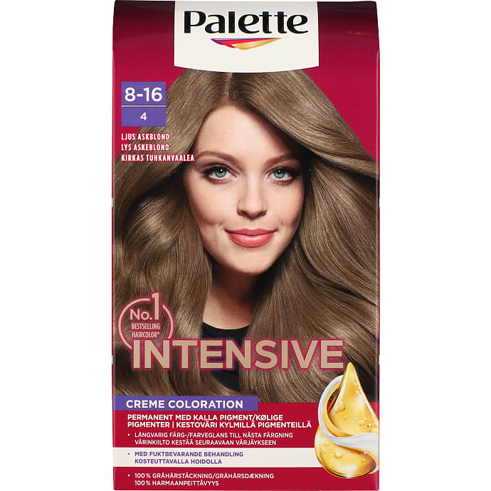 Palette Permanent hårfarve 8-16 Light Ash Blonde 1 stk