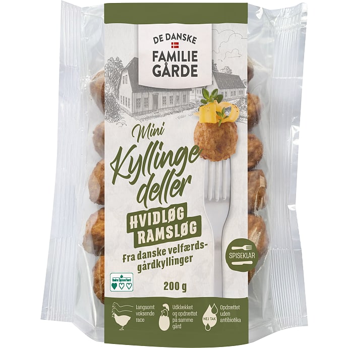 Minifrikadeller m. ramsløg og hvidløg