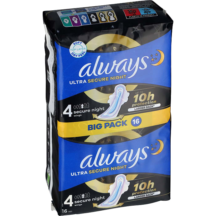 Always Natbind m. vinger 16 stk