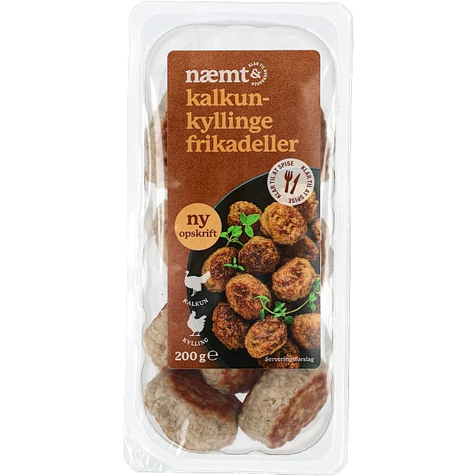 Næmt Kalkun- og kyllingefrikadeller