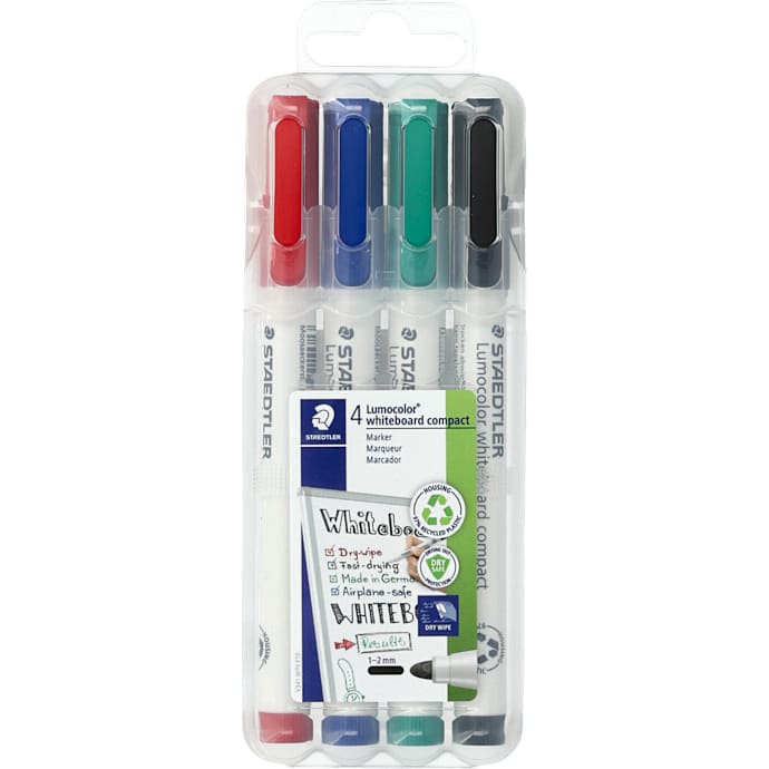 Lumocolor® whiteboard marker compact - 4 stk. ass.