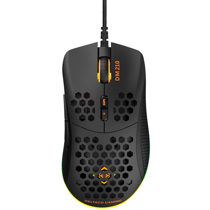 Deltaco DM210 RGB gaming mus - sort