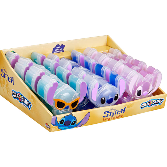 Cra-Z-Slimy Stitch Slime Container - flere varianter - assorteret