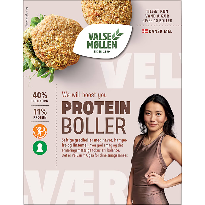 Protein grødboller m. hampefrø og linsemel