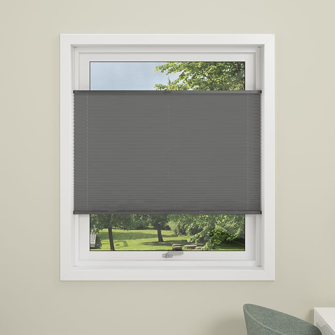 DEBEL Touch Split Plisségardin 100x160 cm Grå