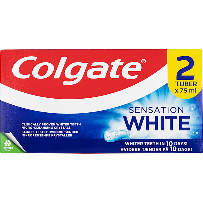 Tandpasta m. whitening effekt