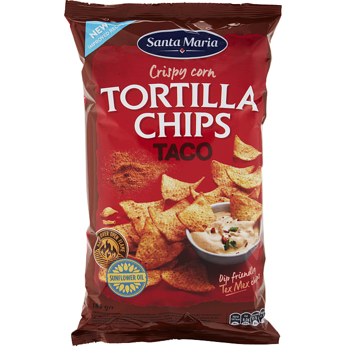 Tortillachips m. tacokrydderi – produktbillede