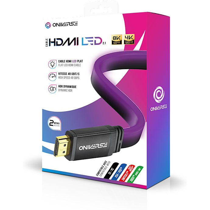 Oniverse HDMI LED Kabel 8K - Lilla