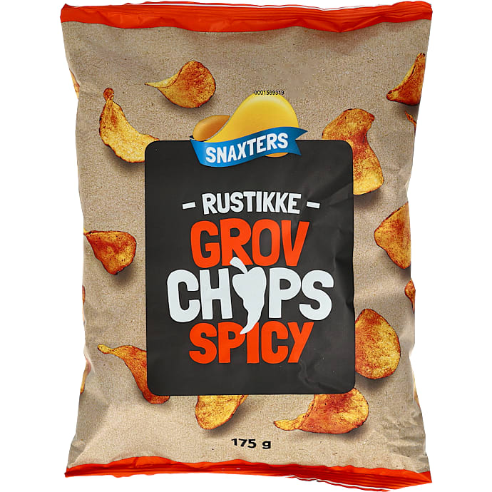 Grovchips m. stærke krydderier