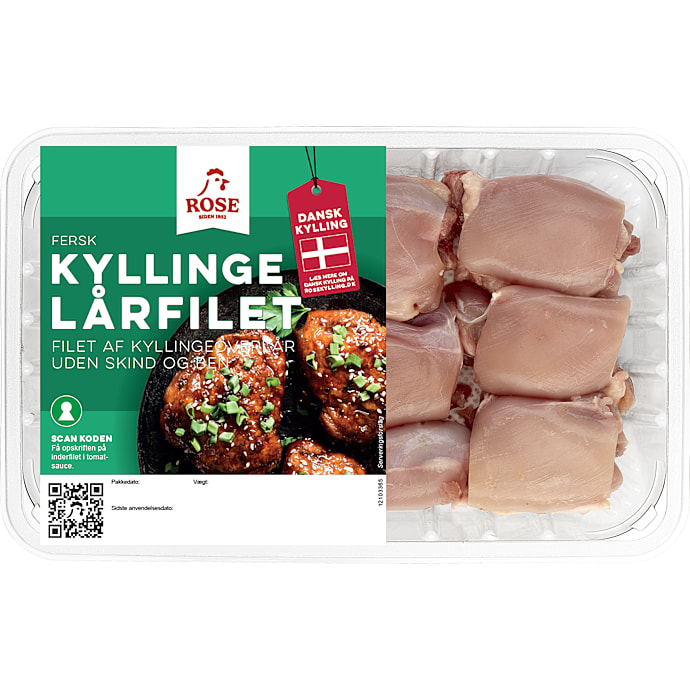 Kyllingelårfilet u. skind og ben