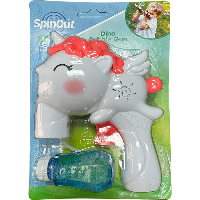 SpinOut sæbeboblepistol - enhjørning