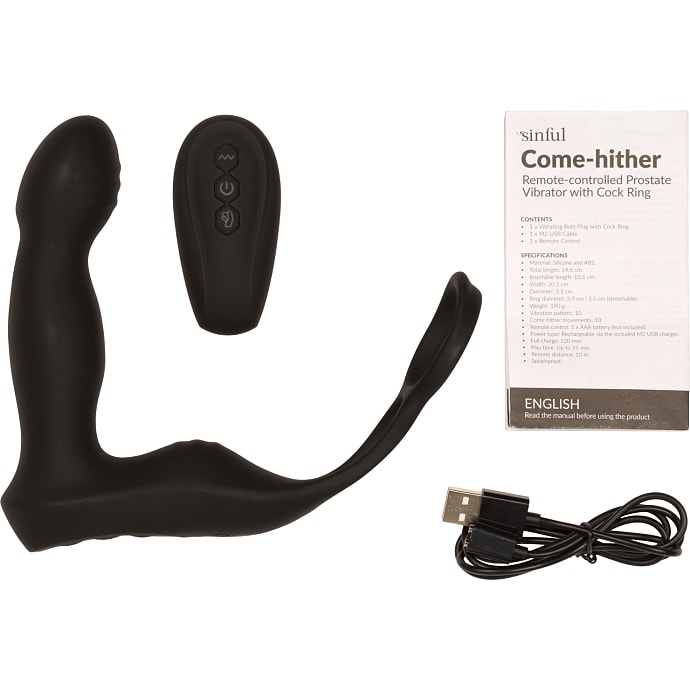 Sinful prostata vibrator med penisring
