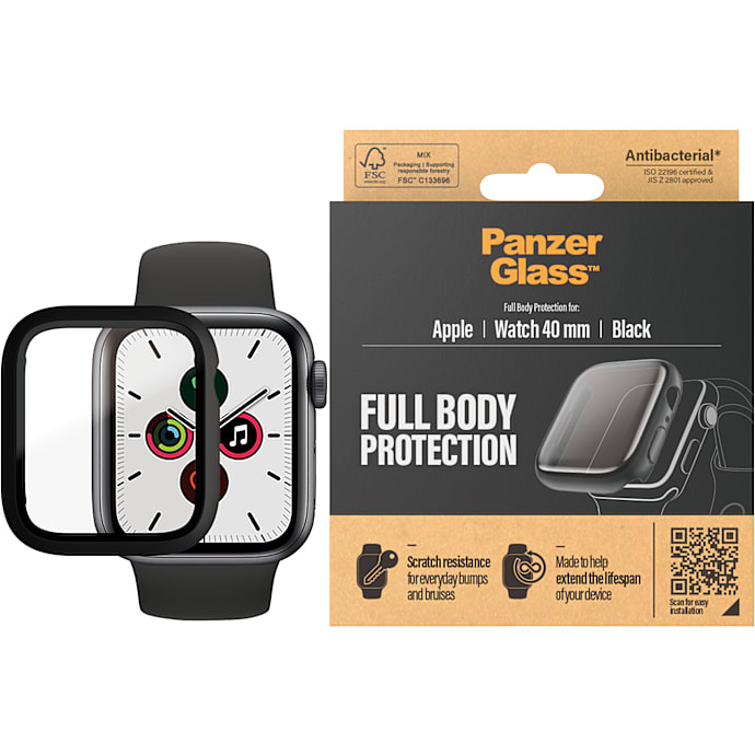 PanzerGlass Apple Watch 4/5/6/se 40 mm - Black
